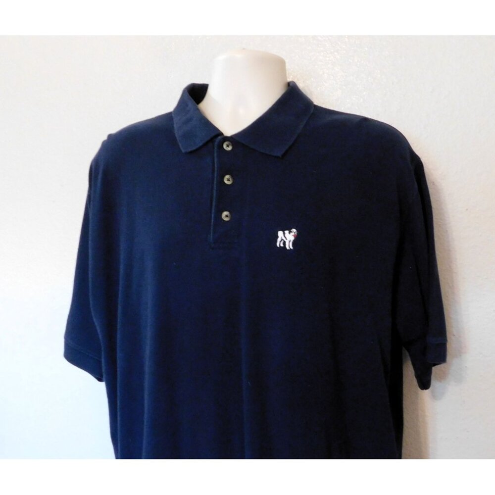 Big Dogs Polo Shirt Mens XL Navy Blue Embroidered Logo Short Sleeve Cotton - Picture 2 of 5
